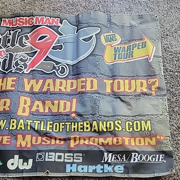 Rare Vintage 2005 Ernie Ball Battle of the Bands 9 Warped Tour Banner! - Picture 5 of 9